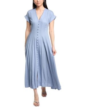 Taylor Linen-Blend Maxi Dress - Blue