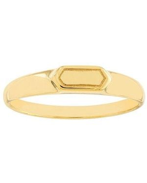 HAWLEY ST 14K Engravable Ring - Metallic