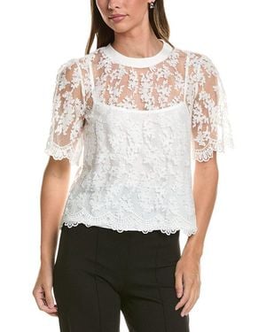 Gracia Lace Work Top - White