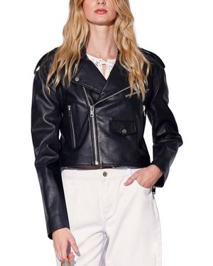 Walter Baker Louie Leather Jacket - Blue