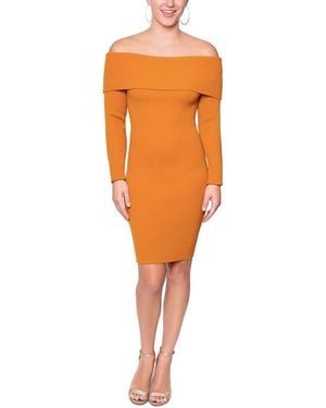 Rachel Roy Prim Off-The-Shoulder Sweaterdress - Orange
