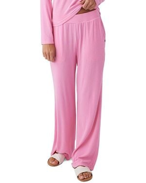 Sol Angeles Rib Wide Leg Pant - Pink