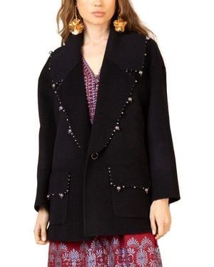 Hale Bob Long Sleeve Wool Jacket - Black