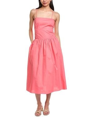 Garrie B Drop-Waist Midi Dress - Pink