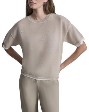 DKNY Boxy Two Layer Jumper - Grey