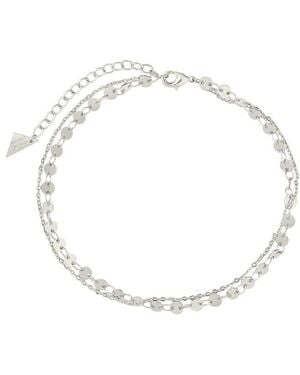 Sterling Forever Ellana Anklet - White