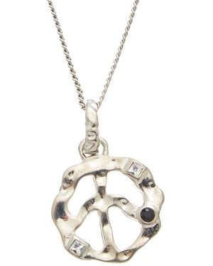 Palm Angels Peace Sign Necklace - Metallic