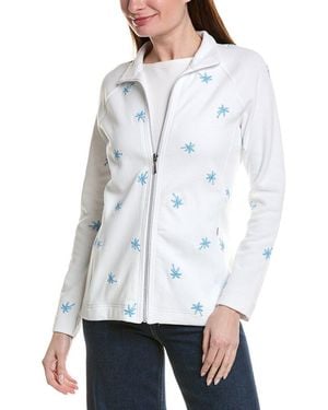 Tommy Bahama Aruba Tossed Palm Full Zip Sweatshirt - White