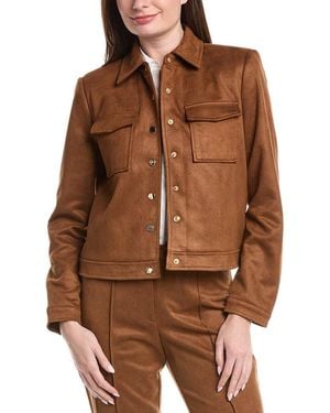 Tahari Snap Jacket - Brown