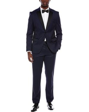 BOSS 2Pc Slim Fit Wool Tuxedo - Blue