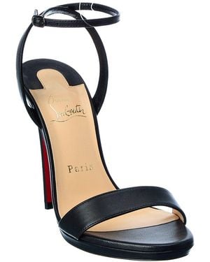 Christian Louboutin Loubi Queen 120 Leather Sandal - Blue
