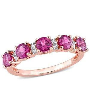 Rina Limor 1.57 Ct. Tw. Gemstone Half-Eternity Ring - Pink