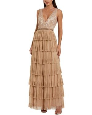 Mac Duggal Tiered Gown - Natural