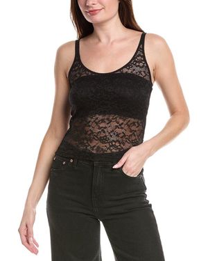 L'Agence Vinka Lace Tank - Black
