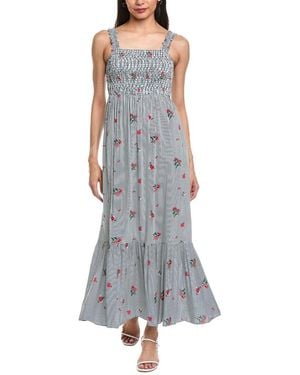 Garrie B Ruffled Strap Maxi Dress - Gray