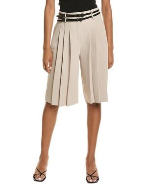 Kenneth Cole High-Rise Pleated Short - Natural