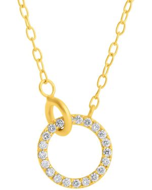 MaxColor 14K 0.10 Ct. Tw. Lab-Grown Diamond Interlocking Necklace - Metallic