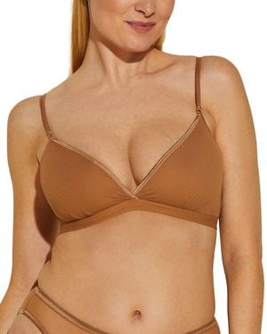 Cosabella Mesh Wireless Confidence Bralette Bra - Brown