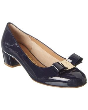 Ferragamo Vara Patent Pump - Blue