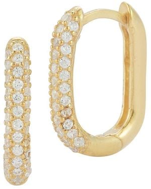 Glaze Jewelry 14K Plated Cz Earrings - Metallic