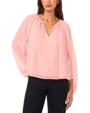 Vince Camuto Ballon Sleeve Blouse - Pink