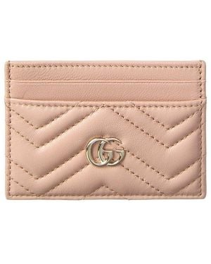 Gucci GG Marmont Leather Card Case - Pink