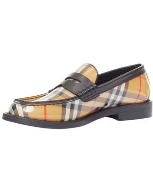 Burberry Vintage Check Patent Leather Bedmont Classic Penny Loafer (Authentic Pre-Loved) - Multicolour