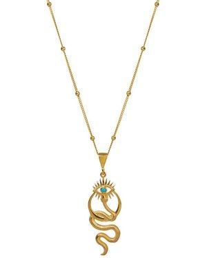 Ebru Jewelry Protection & Luck Pendant Necklace - Metallic
