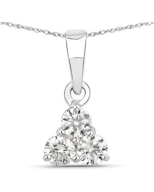 Diana M. Jewels Diana M 14K 0.33 Ct. Tw. Lab-Grown Diamond Three-Stone Pendant - White