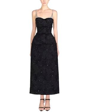 Amanda Royal Midi Dress - Black