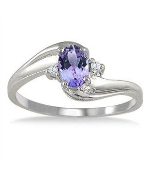 Gem Spark 14K 0.49 Ct. Tw. Diamond & Tanzanite Ring - White