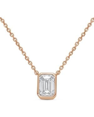 Diana M. Jewels Diana M. 14K Rose 5.00 Ct. Tw. Lab-Grown Diamond Pendant Necklace - Metallic