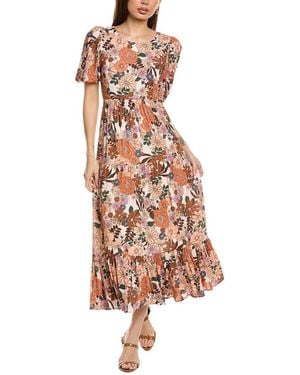 Saltwater Luxe Puff Sleeve Midi Dress - White