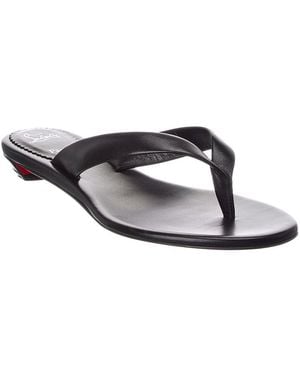 Christian Louboutin Miss Z Leather Thong Sandal - White