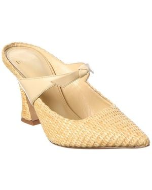 Alexandre Birman Maeve 85 Raffia & Leather Pump - Natural