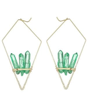 Eye Candy LA The Luxe Collection Agate Statement Earrings - Blue
