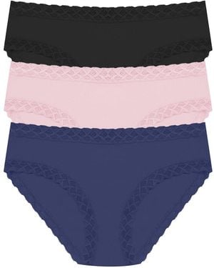 Natori 3Pk Bliss Full Brief - Blue
