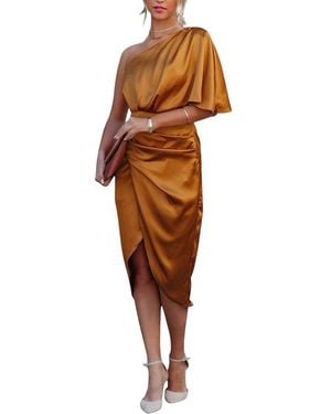 CHARLOTTE GREEN Midi Dress - Brown