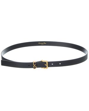 Dior Saddle Loop Leather Belt - Blue