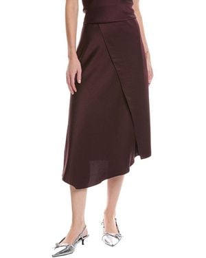 Vince Shine Drape Skirt - Brown