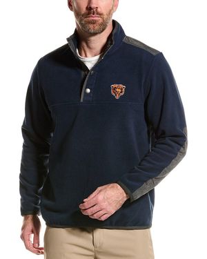 Tommy Bahama Field Runner Snap Mock Nfl Bears Pullover - Blue