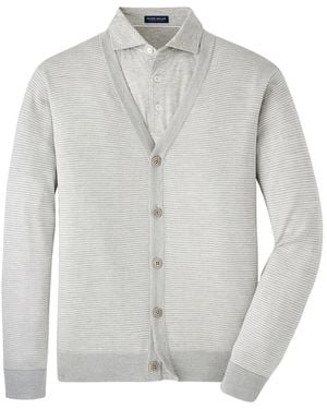 Peter Millar Wool-blend Cardigan - Gray