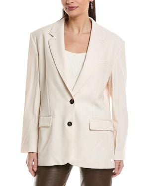 Brunello Cucinelli Wool-Blend Blazer - Natural