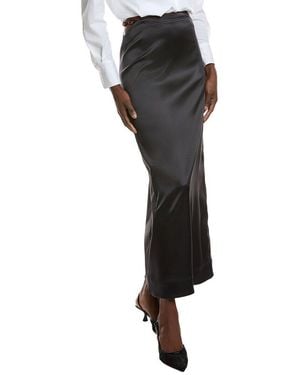 Ganni Double Satin Maxi Skirt - Black