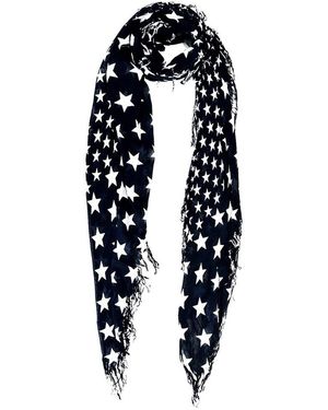 Blue Pacific Stars Cashmere-Blend Scarf - Blue