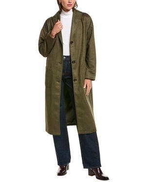 NVLT Longline Shawl Coat - Green