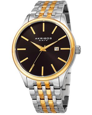 Akribos Xxiv Stainless Steel Watch - Metallic