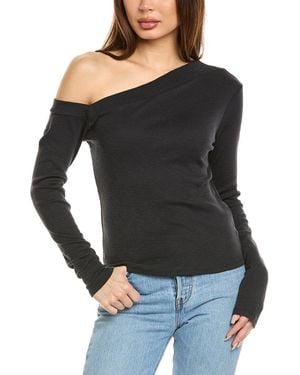 Chaser Brand Rib Jersey Nicola Top - Black