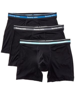 Tommy John Set Of 3 Comfort Micro 4In Boxer Brief - Blue
