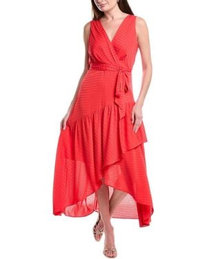 Anne Klein High-Low Midi Dress - Red